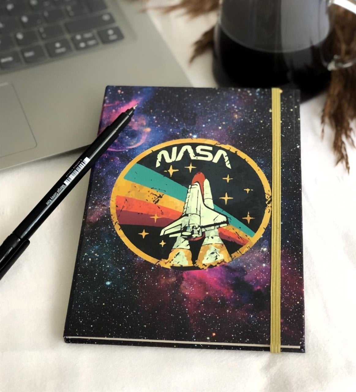 Nasa Gökyüzü Tasarımlı Lastikli Defter