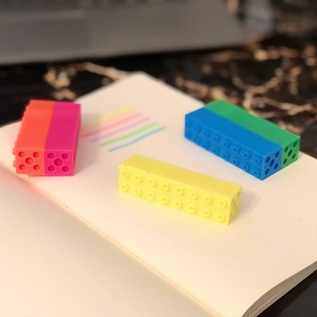 Fosforlu Kalem 5 li Mini Boy Lego