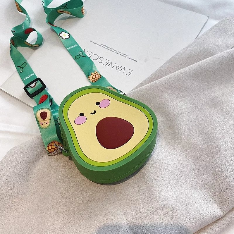 Avokado Silikon Dokulu Omuz Askılı Çanta