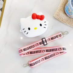 Hello Kitty Silikon Dokulu Omuz Askılı Çanta