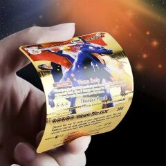 Pokemon Vmax Oyun Kartı 55 Adet Kabartma Card Fosforlu Gold Pokemon Kartları