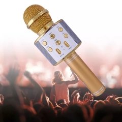 Orjinal Wster Karaoke Mikrofon Bluetooth Hoparlör Siyah