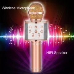 Orjinal Wster Karaoke Mikrofon Bluetooth Hoparlör Siyah