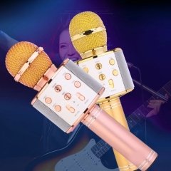 Orjinal Wster Karaoke Mikrofon Bluetooth Hoparlör Siyah