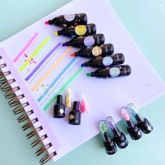 Galaksi Gezegen Fosforlu Kalem Seti 6 lı Galaxy Astronot Fosforlu İşaretleme Kalemi