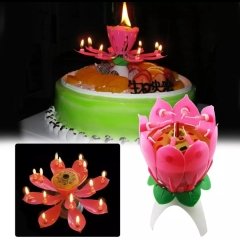 Kendinden Açılan Dönen Müzikli Sihirli Pasta Mumu