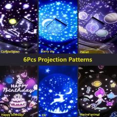 Dünya Haritası Satürn ve Gezegenler Projeksiyon Özellikli Gece Lambası