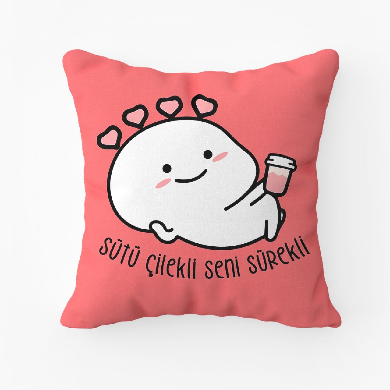 Sütü Çilekli Seni Sürekli Yastık