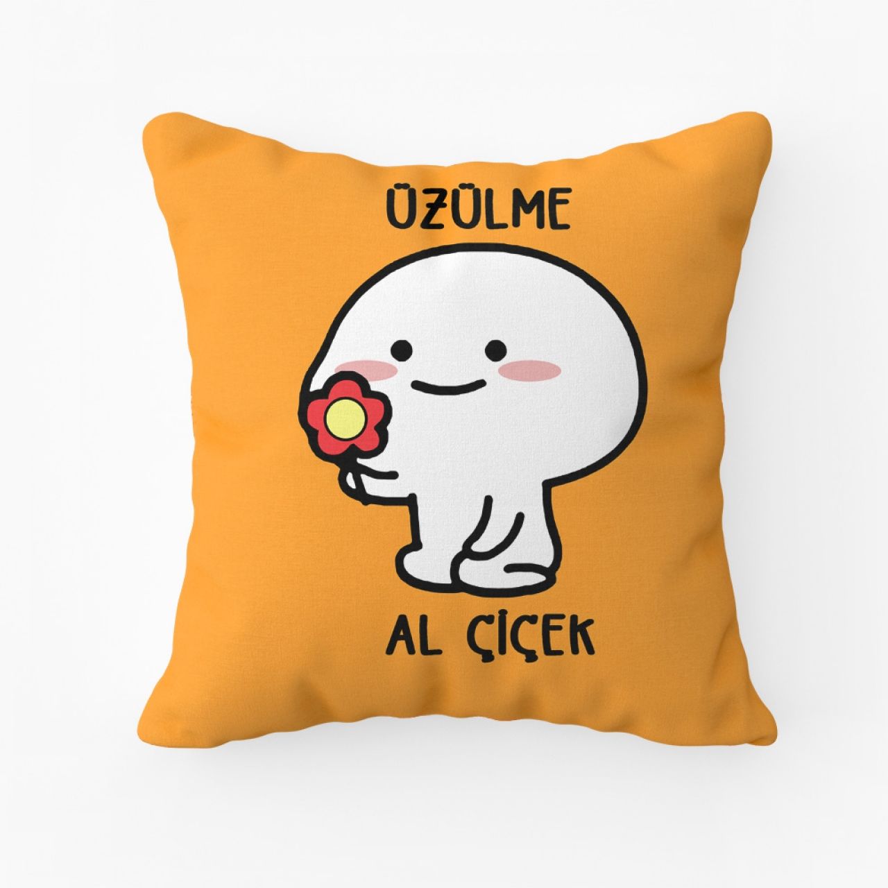 Üzülme Al Çiçek Yastık