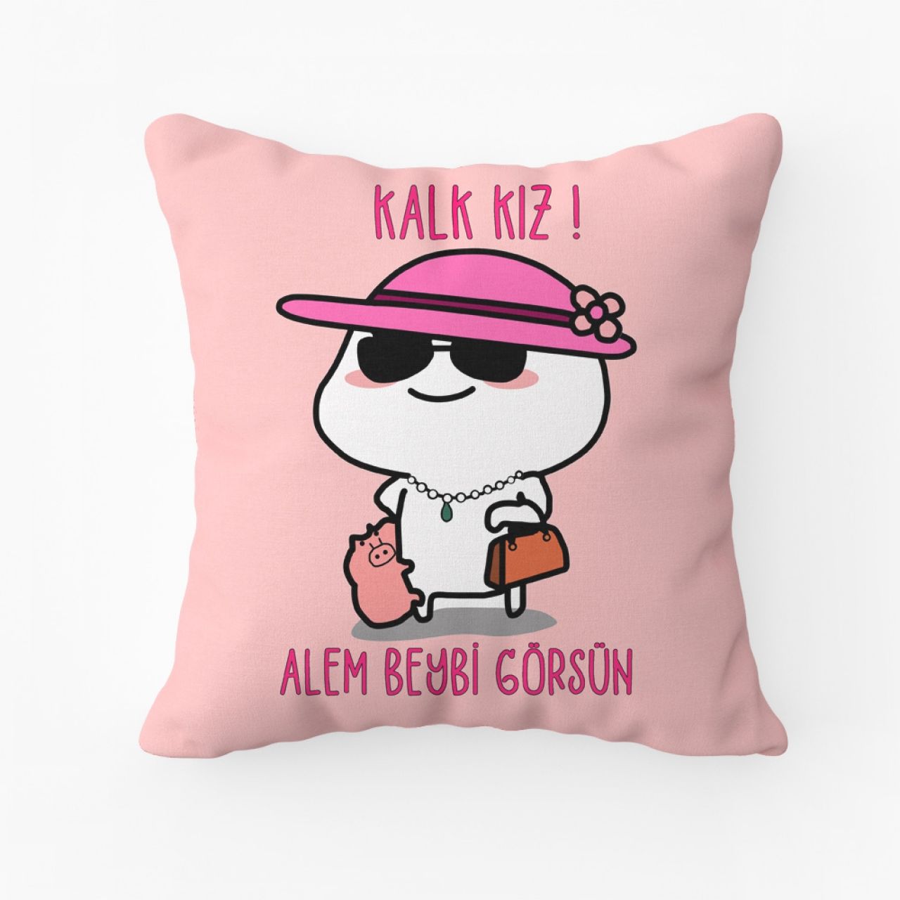 Kalk Kız Alem Beybi Görsün Yastık