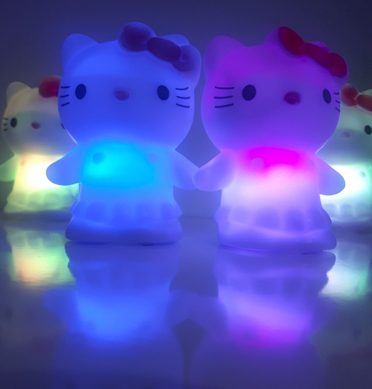 Sevimli Kedi Renk Değiştiren Işıklı Gece Lambası