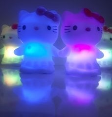 Sevimli Kedi Renk Değiştiren Işıklı Gece Lambası