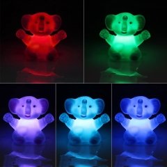 Renk Değiştiren Işıklı Oturan Fil Gece Lambası