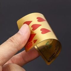 Dolar Altın Kaplama Gold İskambil Oyun Kartı Pvc Su Geçirmez Gold Oyun Kağıdı Poker Pişti Kağıdı