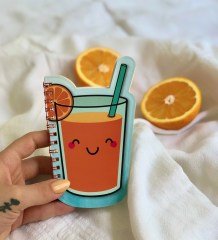 Portakal Suyu Tasarımlı Şekilli Defter