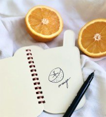 Portakal Suyu Tasarımlı Şekilli Defter