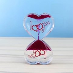 Kalp Şeklinde Sıvı Jel Kum Saati