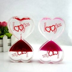 Kalp Şeklinde Sıvı Jel Kum Saati