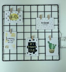 Işıklı Metal Tel Fotoğraf Çerçevesi