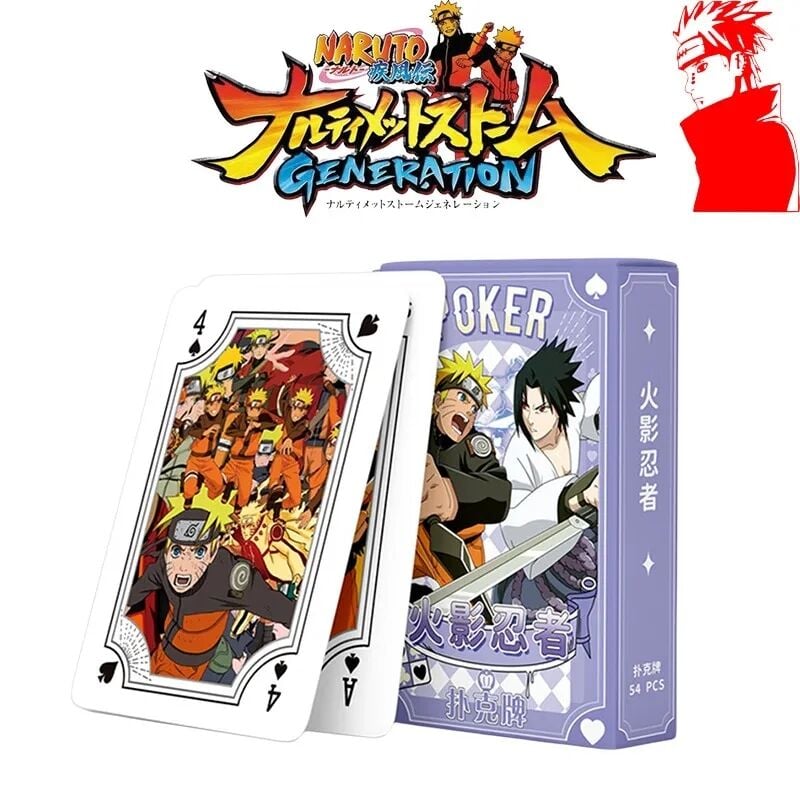 Anime Naruto İskambil Kağıdı Poker Kağıdı Naruto Oyun Kağıdı