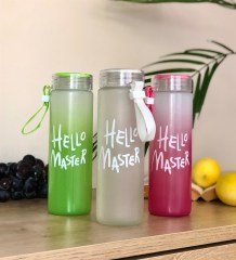 Hello Master Tasarımlı 400 Ml Cam Matara