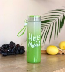 Hello Master Tasarımlı 400 Ml Cam Matara