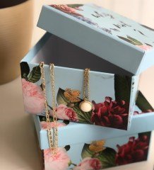 Çiçek Mottolu Tasarım 3'lü Kutu