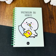 Yaşıyosun Bu Hayatı Tasarımlı Spiralli Defter