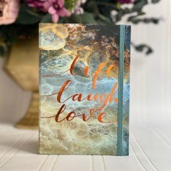 Life Lough Love Tasarımlı Lastikli Defter