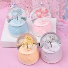 Hayat Ağacı Işıklı Müzikli Otomatik Püskürten Kar Küresi