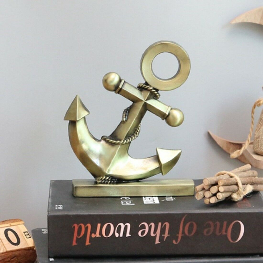 Dekoratif Metal Çapa Biblo