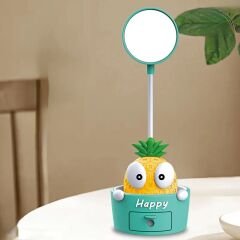Karikatür Ananas Led Işıklı Açacaklı Masa ve Gece Lambası