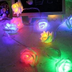 Renkli Gül Tasarımlı Şerit Led Lamba
