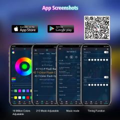 Gökkuşağı Havai Fişek Led Lamba Sese Duyarlı Kumandalı Ve Telefondan Kontrol Edilebilen Büyük Boy