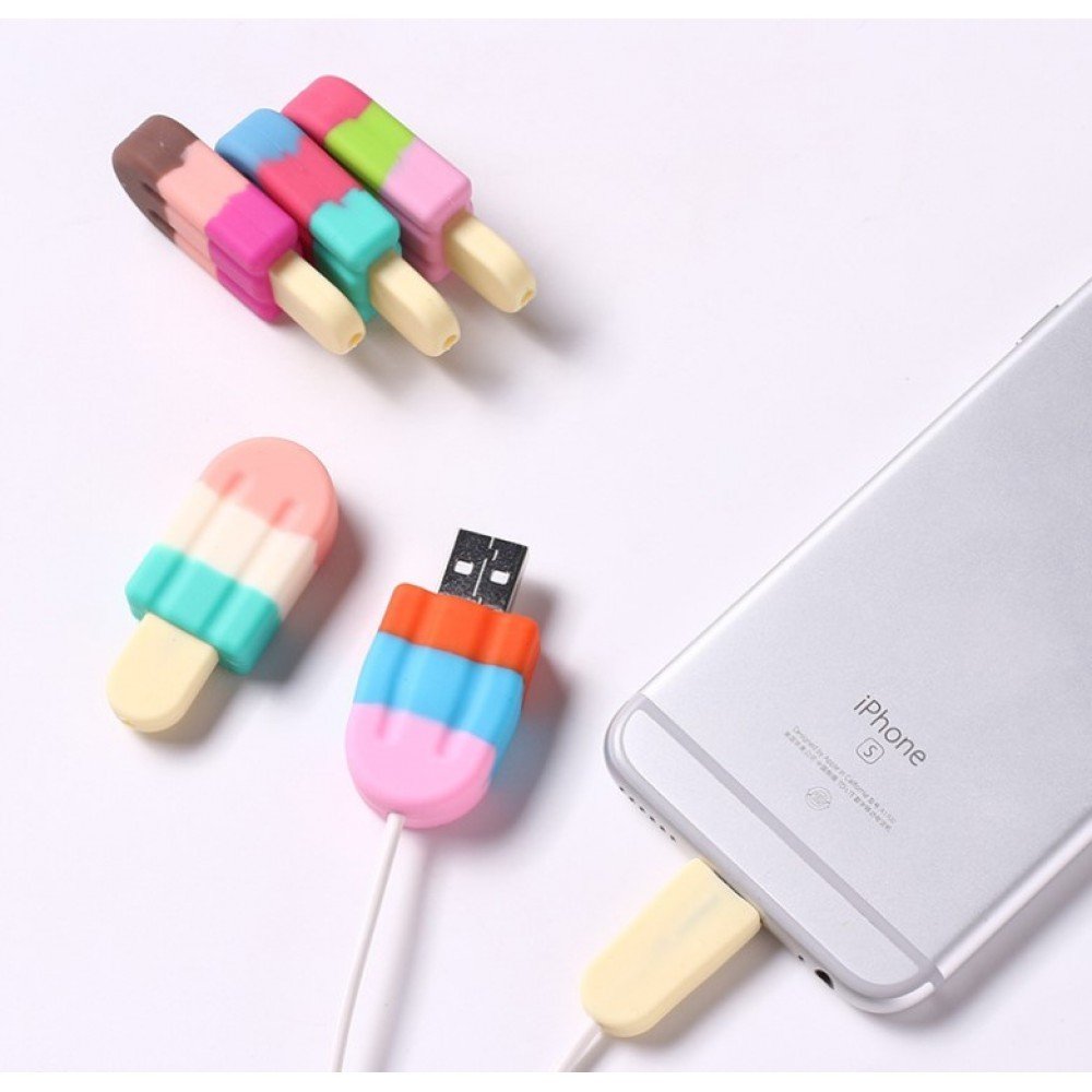 Dondurma Tasarımlı Şarj Kablosu Koruyucu 1 Adet