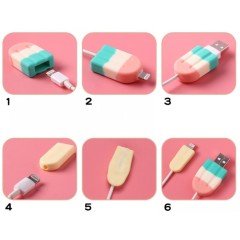 Dondurma Tasarımlı Şarj Kablosu Koruyucu 1 Adet