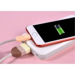 Dondurma Tasarımlı Şarj Kablosu Koruyucu 1 Adet