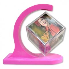 Stantlı Manyetik Dönen Küp Fotoğraf Çerçevesi