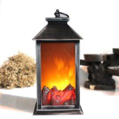 Şömine Dekoratif Yapay Led Alevli Şömine Pilli 28 Cm