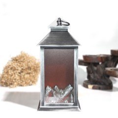 Şömine Dekoratif Yapay Led Alevli Şömine Pilli 28 Cm