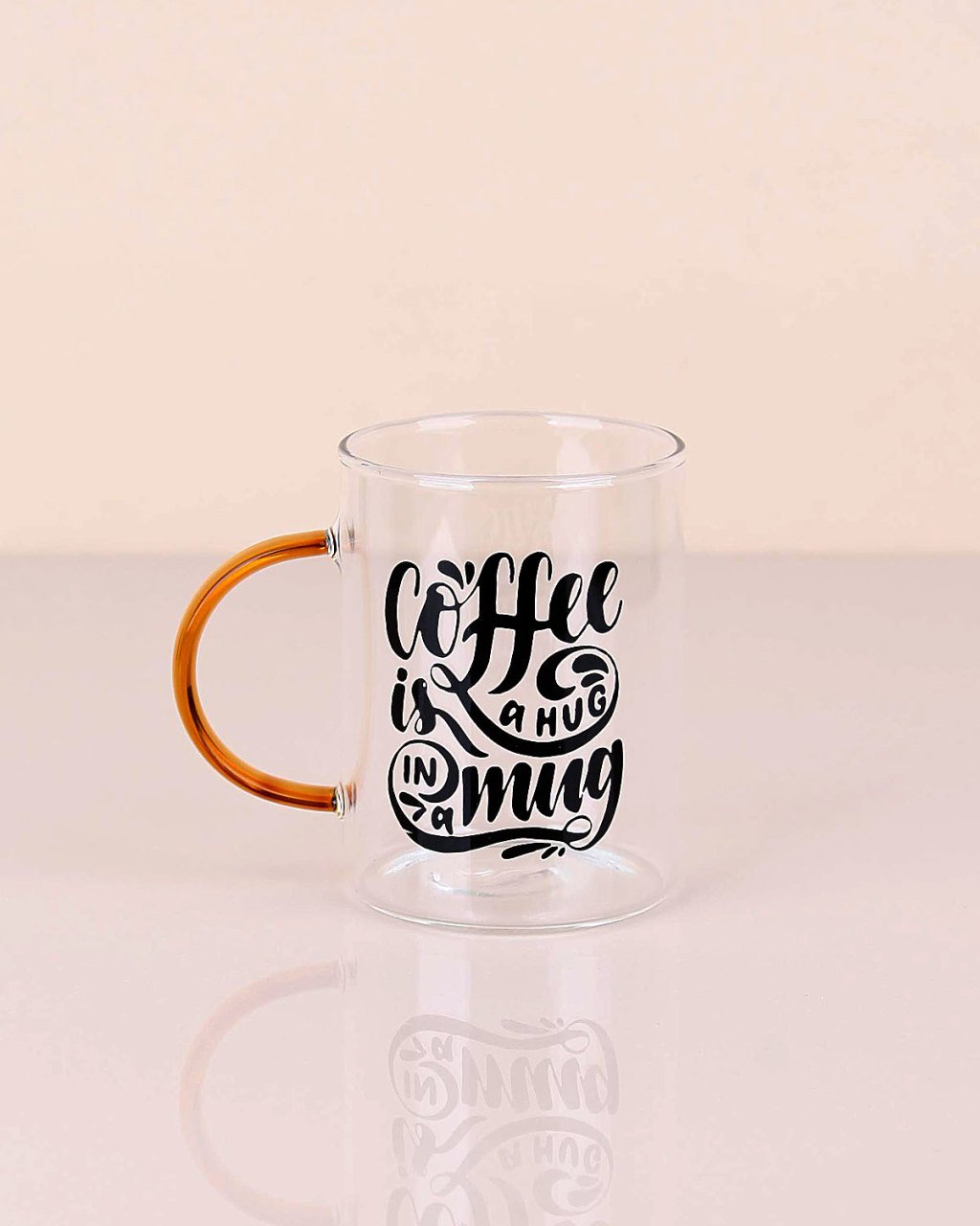 Renkli Kulplu Borosilikat Cam Kupa