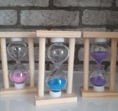 Mini Boy Ahşap Kum Saati İnce Tasarım