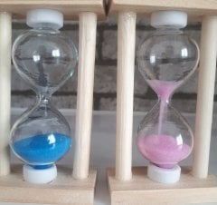 Mini Boy Ahşap Kum Saati İnce Tasarım