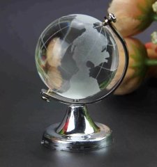 Mini Kristal Cam Dünya Küresi