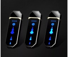 Metal Dokunmatik Çakmak Şarjlı Hareketli F20 Led Göstergeli Ekran