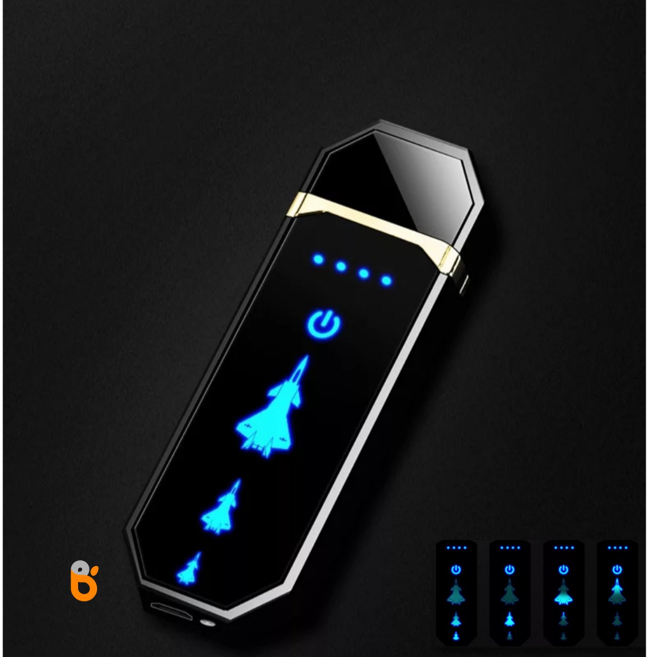 Metal Dokunmatik Çakmak Şarjlı Hareketli F20 Led Göstergeli Ekran