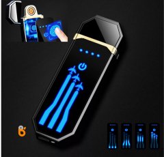 Dokunmatik Çakmak Şarjlı Hareketli Led Hayalet Göstergeli Ekran