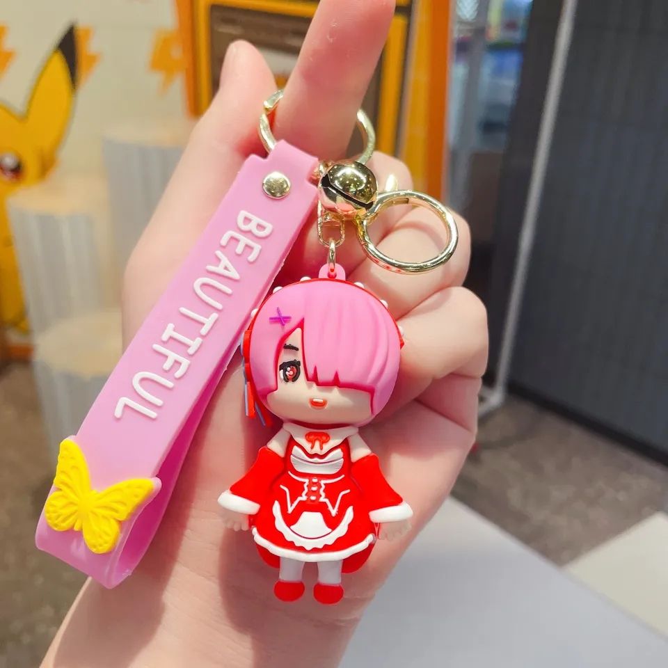 Anime Ram Rem Re Zero Anahtarlık Çanta Aksesuarı Süsü