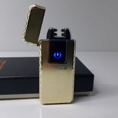 Dokunmatik İndüksiyon Tesla Çift Ark Plazma Çakmak Parlak Desen