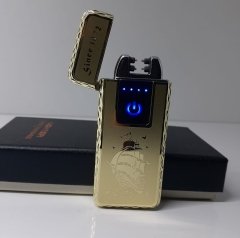 Dokunmatik İndüksiyon Tesla Çift Ark Plazma Çakmak Parlak Desen